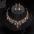 RGM005 Stunning Emerald Green Rhinestone Jewelry Set for Prom & Pageant